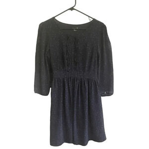 Forever 21 Size Medium Blue Floral 3/4 Sleeve Dress